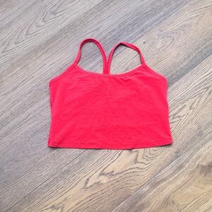 Beyond Yoga Red Cropped Tank Top with Thin Straps